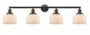 Innovations Lighting Large Bell 4 Light Bath Vanity Light 215-BK-G73