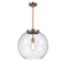 Athens Pendant shown in the Antique Copper finish with a Seedy shade