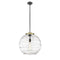 Deco Swirl Pendant shown in the Black Antique Brass finish with a Clear shade