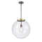 Beacon Pendant shown in the Black Antique Brass finish with a Clear shade