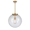 Beacon Pendant shown in the Brushed Brass finish with a Clear shade