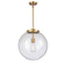 Beacon Pendant shown in the Brushed Brass finish with a Seedy shade