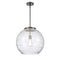 Deco Swirl Pendant shown in the Matte Black finish with a Clear shade