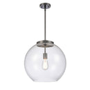 Athens Pendant shown in the Matte Black finish with a Clear shade