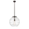 Deco Swirl Pendant shown in the Oil Rubbed Bronze finish with a Clear shade