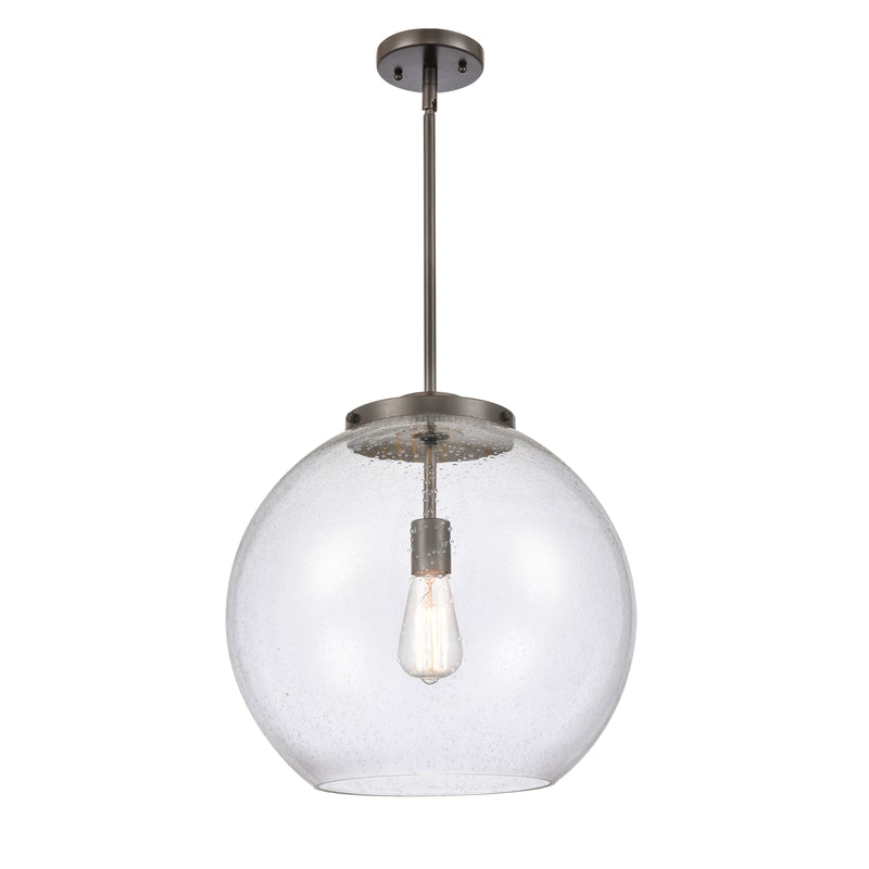 Athens Pendant shown in the Oil Rubbed Bronze finish with a Seedy shade