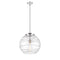 Deco Swirl Pendant shown in the Polished Chrome finish with a Clear shade