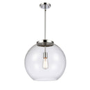 Athens Pendant shown in the Polished Chrome finish with a Clear shade