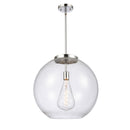 Athens Pendant shown in the Polished Chrome finish with a Seedy shade