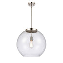 Athens Pendant shown in the Polished Nickel finish with a Seedy shade