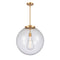 Beacon Pendant shown in the Satin Gold finish with a Clear shade