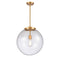 Beacon Pendant shown in the Satin Gold finish with a Seedy shade