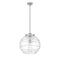 Deco Swirl Pendant shown in the Brushed Satin Nickel finish with a Clear shade