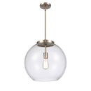 Athens Pendant shown in the Brushed Satin Nickel finish with a Seedy shade