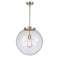 Beacon Pendant shown in the Brushed Satin Nickel finish with a Clear shade