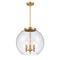 Athens Pendant shown in the Satin Gold finish with a Clear shade