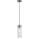 Dainolite Single Pendant Clear Frosted Glass 22152-CF-OBB