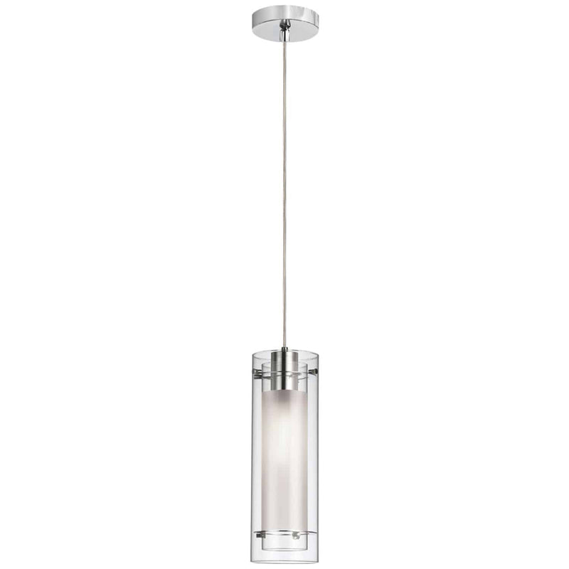 Dainolite Single Pendant Clear Frosted Glass 22152-CF-PC