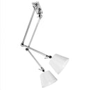 Dainolite 2 Light Adjustable Arm Fixture Silver Finish 232P-SV