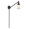 Canton Swing Arm shown in the Oil Rubbed Bronze finish with a Matte White shade