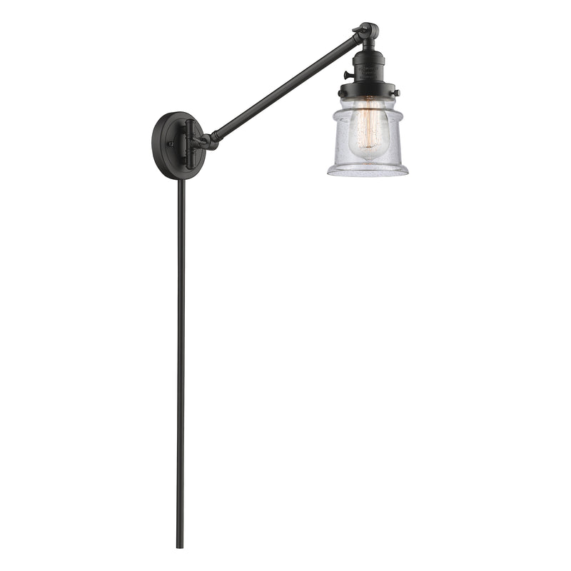 Canton Swing Arm shown in the Oil Rubbed Bronze finish with a Seedy shade