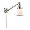 Canton Swing Arm shown in the Polished Nickel finish with a Matte White shade