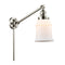 Canton Swing Arm shown in the Polished Nickel finish with a Matte White shade
