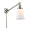 Canton Swing Arm shown in the Polished Nickel finish with a Matte White shade