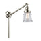 Canton Swing Arm shown in the Polished Nickel finish with a Clear shade