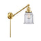 Canton Swing Arm shown in the Satin Gold finish with a Clear shade