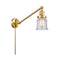 Canton Swing Arm shown in the Satin Gold finish with a Seedy shade