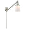 Canton Swing Arm shown in the Brushed Satin Nickel finish with a Matte White shade