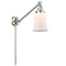 Canton Swing Arm shown in the Brushed Satin Nickel finish with a Matte White shade
