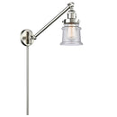 Canton Swing Arm shown in the Brushed Satin Nickel finish with a Seedy shade