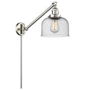 Bell Swing Arm shown in the Brushed Satin Nickel finish with a Seedy shade