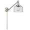 Bell Swing Arm shown in the Brushed Satin Nickel finish with a Seedy shade