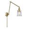 Canton Swing Arm shown in the Antique Brass finish with a Seedy shade