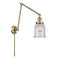 Canton Swing Arm shown in the Antique Brass finish with a Seedy shade