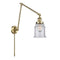 Canton Swing Arm shown in the Antique Brass finish with a Seedy shade