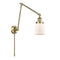 Bell Swing Arm shown in the Antique Brass finish with a Matte White shade