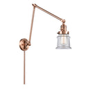 Canton Swing Arm shown in the Antique Copper finish with a Clear shade