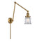 Canton Swing Arm shown in the Brushed Brass finish with a Clear shade