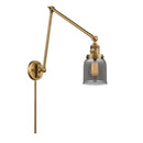 Bell Swing Arm shown in the Brushed Brass finish with a Plated Smoke shade