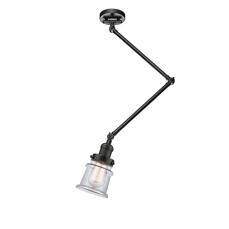 Innovations Lighting Canton 1 Light 8" Swing Arm with Switch 238-OB-G182S-LED