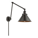 Briarcliff Swing Arm shown in the Oil Rubbed Bronze finish with a Oil Rubbed Bronze shade