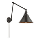 Briarcliff Swing Arm shown in the Oil Rubbed Bronze finish with a Oil Rubbed Bronze shade