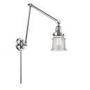 Canton Swing Arm shown in the Polished Chrome finish with a Seedy shade