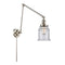 Canton Swing Arm shown in the Polished Nickel finish with a Seedy shade