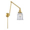Canton Swing Arm shown in the Satin Gold finish with a Clear shade