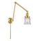 Canton Swing Arm shown in the Satin Gold finish with a Seedy shade